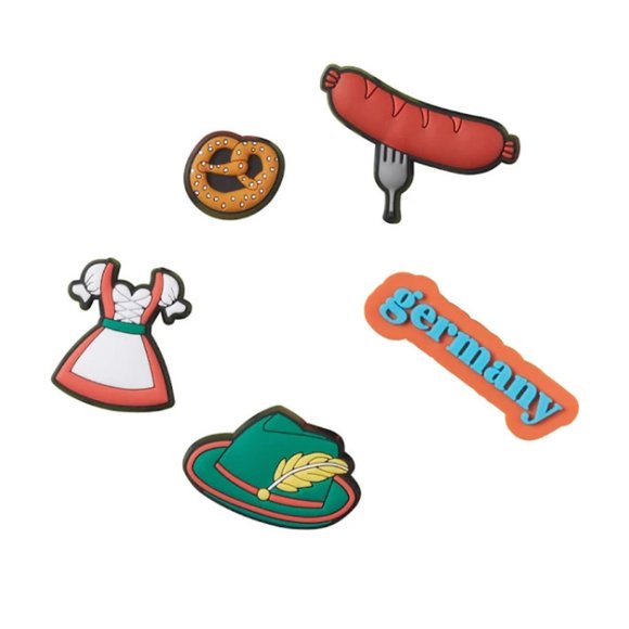 NEW CROCS Jibbitz Wanderlust Collection Germany 5 Pack - Picture 1 of 3